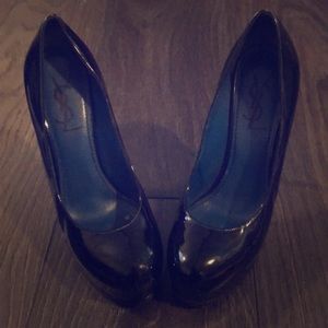 Slightly worn YSL patent leather heels